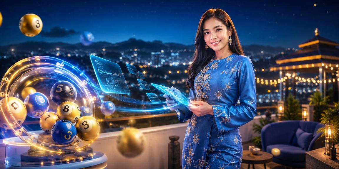 Wanita Malaysia berpakaian baju kurung menggunakan peranti mudah alih untuk permainan dalam talian